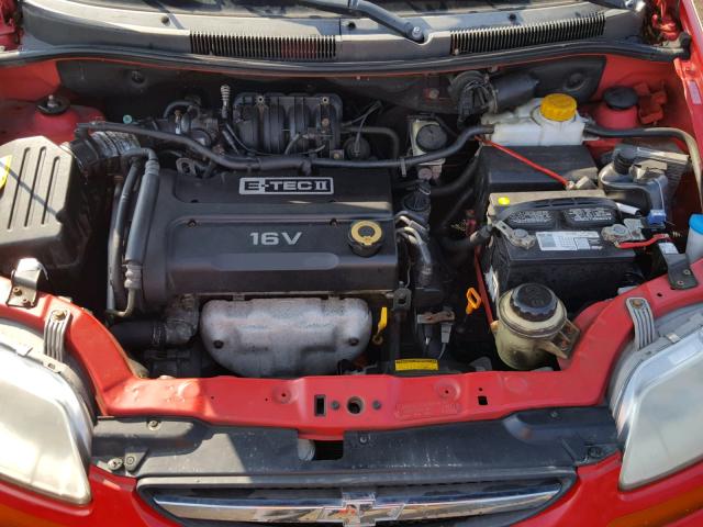 KL1TD66688B077707 - 2008 CHEVROLET AVEO BASE Czerwony zdjęcie 7