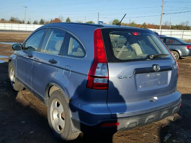 JHLRE48337C012105 - 2007 HONDA CR-V LX BLUE photo 3