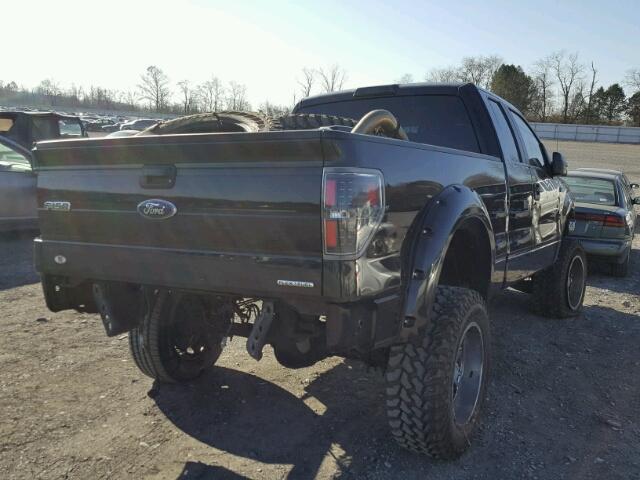 1FTFX1EF7DFD01991 - 2013 FORD F150 SUPER BLACK photo 4