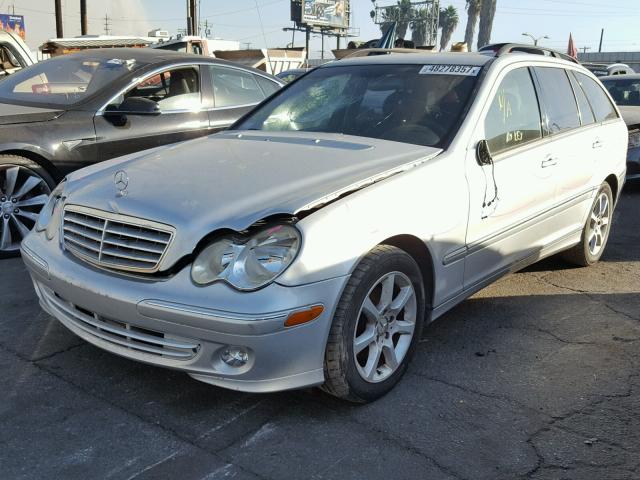 WDBRH61JX5F604443 - 2005 MERCEDES-BENZ C 240 SPOR SILVER photo 2