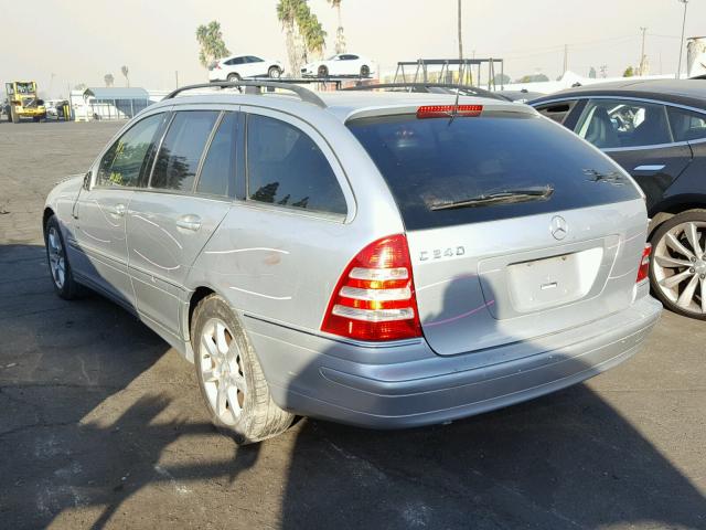 WDBRH61JX5F604443 - 2005 MERCEDES-BENZ C 240 SPOR SILVER photo 3