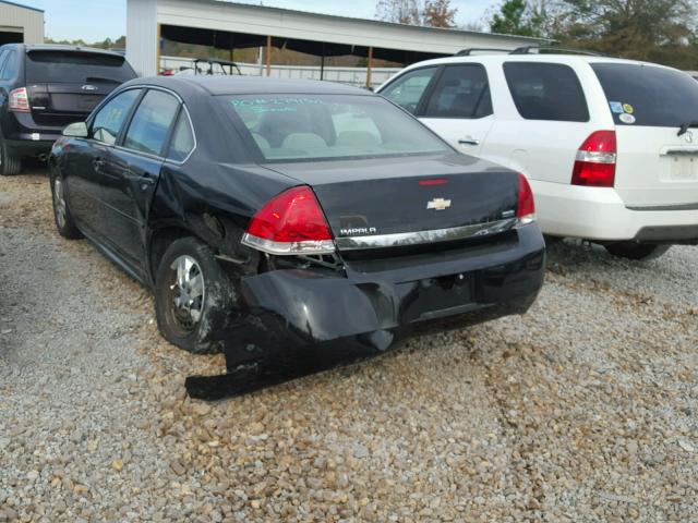 2G1WA5EK5A1188012 - 2010 CHEVROLET IMPALA LS BLACK photo 3