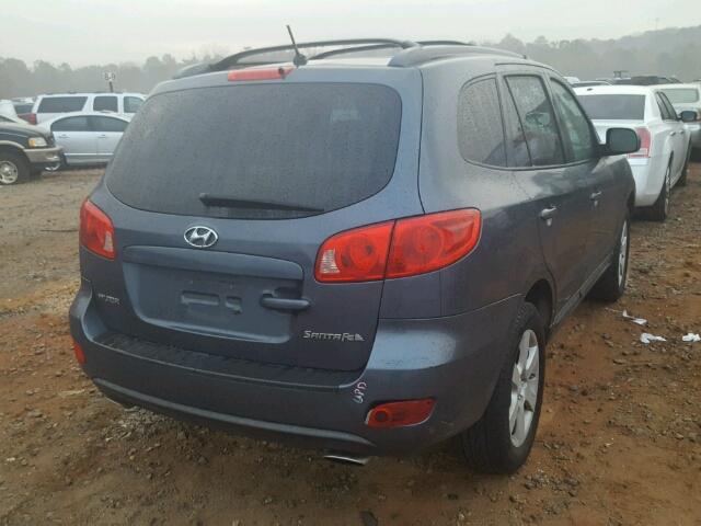 5NMSG13D47H017841 - 2007 HYUNDAI SANTA FE G BLUE photo 4