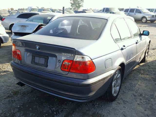 WBAAV33431FU79502 - 2001 BMW 325 I BLUE photo 4