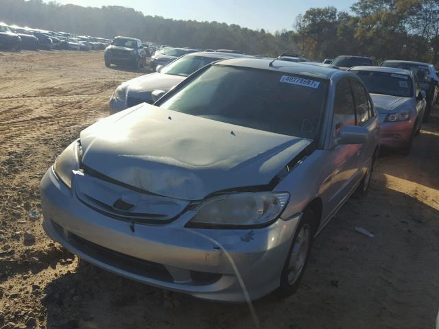 JHMES96625S014637 - 2005 HONDA CIVIC HYBR SILVER photo 2