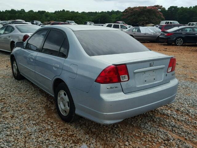 JHMES96625S014637 - 2005 HONDA CIVIC HYBR SILVER photo 3