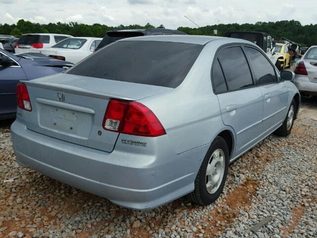 JHMES96625S014637 - 2005 HONDA CIVIC HYBR SILVER photo 4