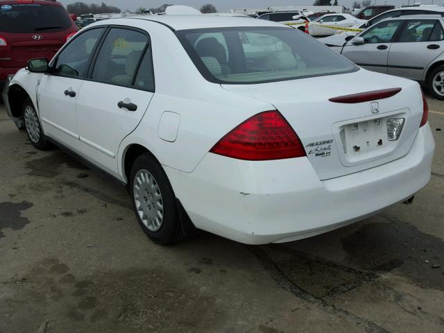 1HGCM55167A158669 - 2007 HONDA ACCORD VAL WHITE photo 3