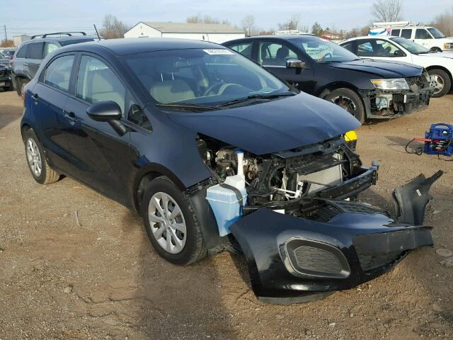 KNADM5A38E6406721 - 2014 KIA RIO LX BLACK photo 1