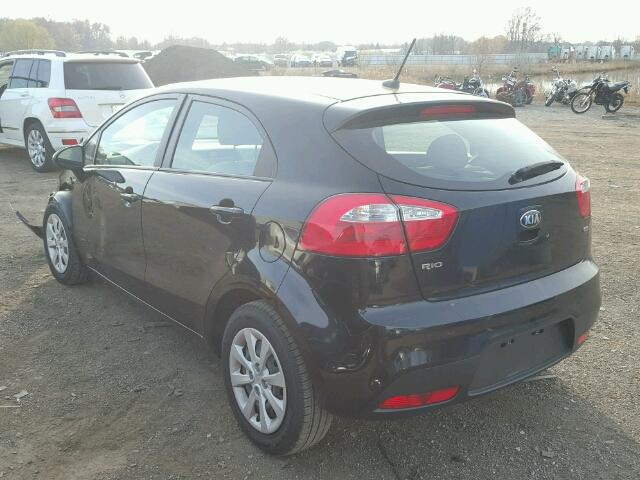 KNADM5A38E6406721 - 2014 KIA RIO LX BLACK photo 3