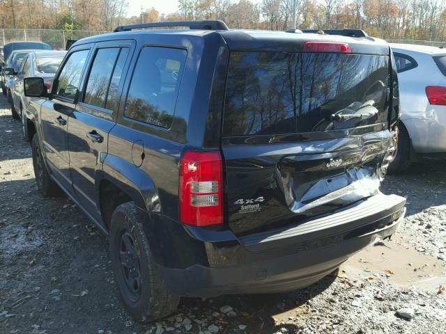 1C4NJRBB0ED858896 - 2014 JEEP PATRIOT SP BLACK photo 3