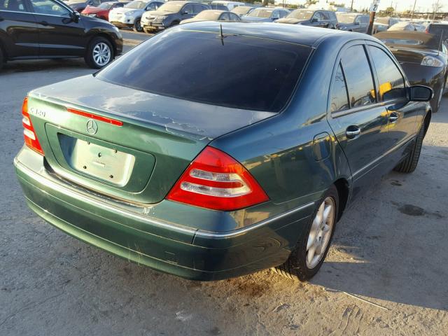 WDBRF64J01F119725 - 2001 MERCEDES-BENZ C 320 GREEN photo 4