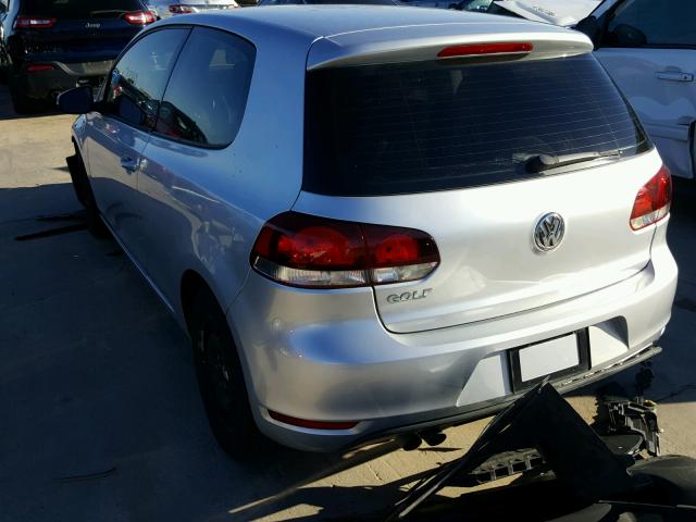 WVWAB7AJ9CW332101 - 2012 VOLKSWAGEN GOLF 银色 照片 3