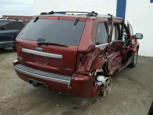 1J8HR68207C503336 - 2007 JEEP GRAND CHER RED photo 4