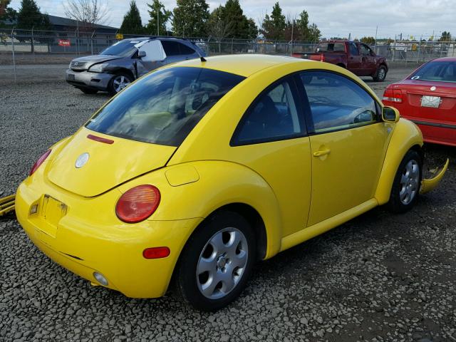 3VWCB21C82M432781 - 2002 VOLKSWAGEN NEW BEETLE 黄色 照片 4