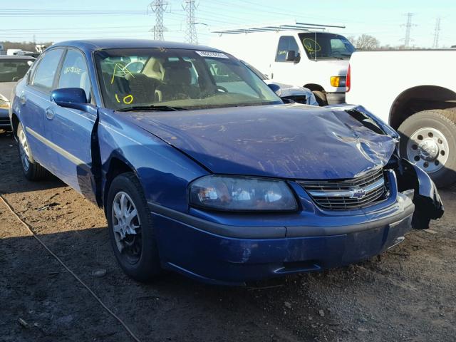 2G1WF52E539228612 - 2003 CHEVROLET IMPALA BLUE photo 1