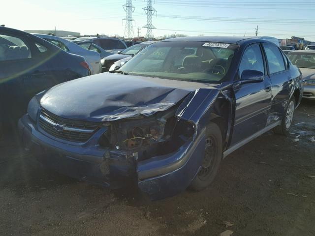 2G1WF52E539228612 - 2003 CHEVROLET IMPALA BLUE photo 2