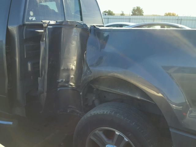 1FTPX12507FB89765 - 2007 FORD F150 GRAY photo 9