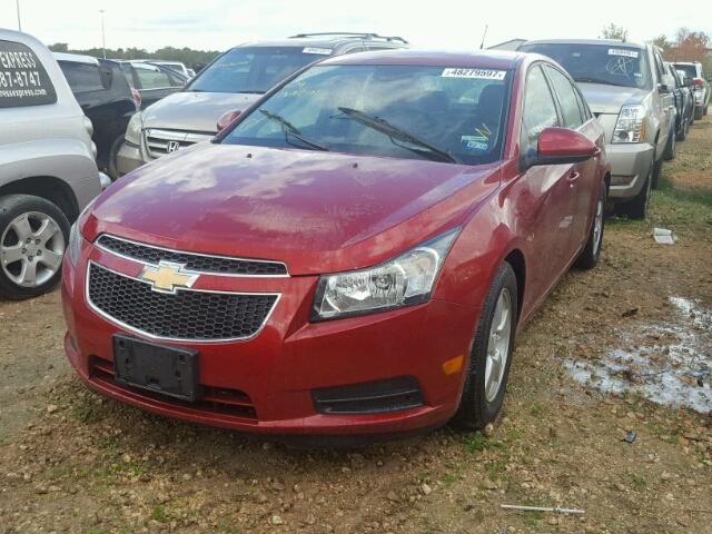 1G1PC5SB8D7231350 - 2013 CHEVROLET CRUZE LT RED photo 2