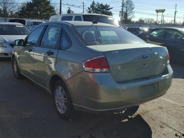 1FAHP35N08W224372 - 2008 FORD FOCUS SE GREEN photo 3