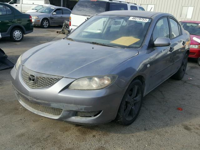 JM1BK12G861478060 - 2006 MAZDA 3 I CHARCOAL photo 2