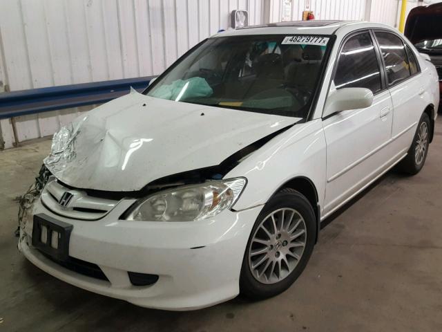 2HGES26735H555738 - 2005 HONDA CIVIC EX თეთრი ფოტო 2
