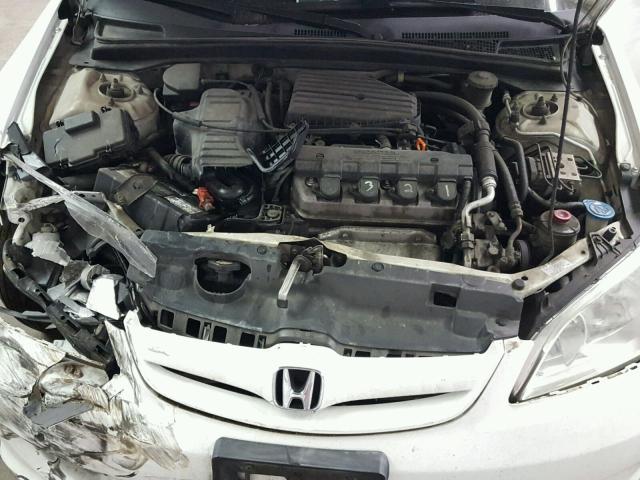 2HGES26735H555738 - 2005 HONDA CIVIC EX თეთრი ფოტო 7