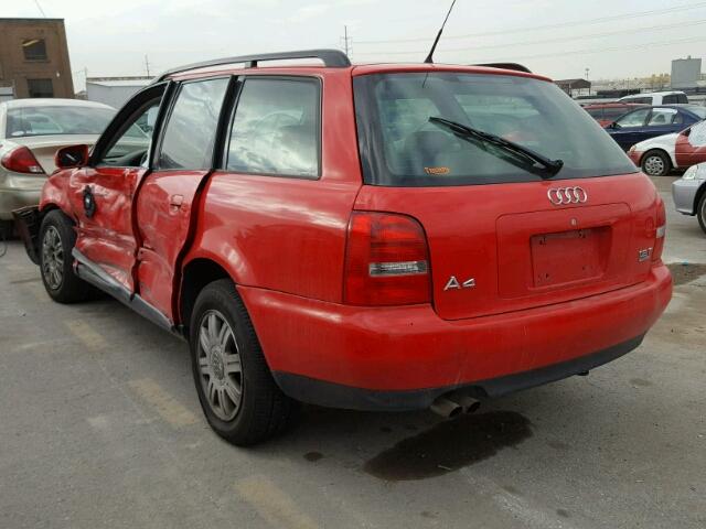 WAUGB28D1XA266236 - 1999 AUDI A4 1.8T AV RED photo 3