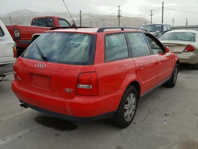 WAUGB28D1XA266236 - 1999 AUDI A4 1.8T AV RED photo 4