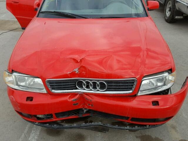 WAUGB28D1XA266236 - 1999 AUDI A4 1.8T AV RED photo 7