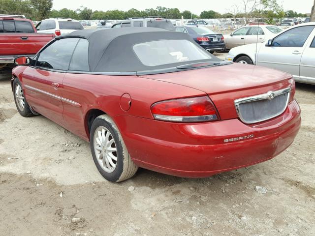 1C3EL45U51N664867 - 2001 CHRYSLER SEBRING LX RED photo 3