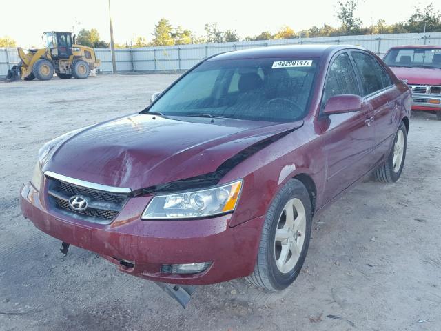 5NPEU46C88H358903 - 2008 HYUNDAI SONATA SE BURGUNDY photo 2