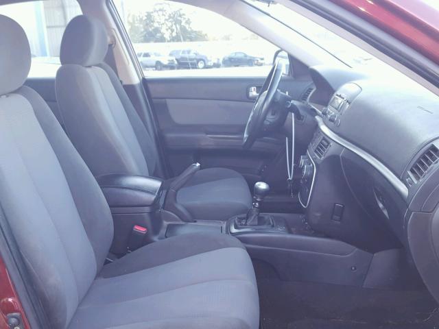 5NPEU46C88H358903 - 2008 HYUNDAI SONATA SE 勃艮第红 照片 5