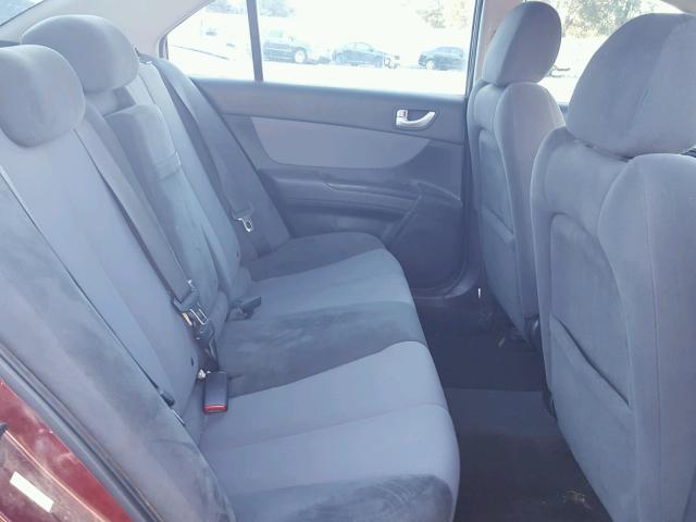 5NPEU46C88H358903 - 2008 HYUNDAI SONATA SE 勃艮第红 照片 6