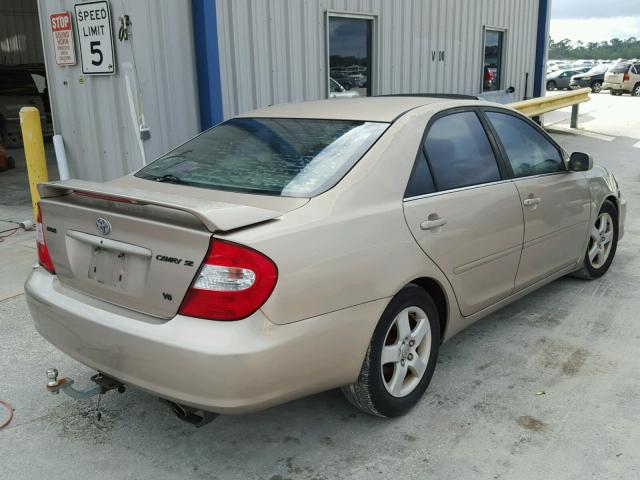 4T1BF30K12U029931 - 2002 TOYOTA CAMRY LE BEIGE photo 4