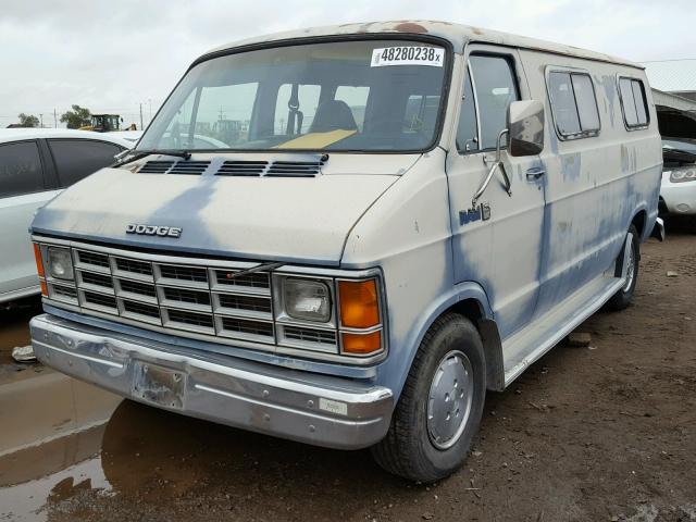 2B7HB23W2GK509380 - 1986 DODGE RAM VAN B2 BLUE photo 2