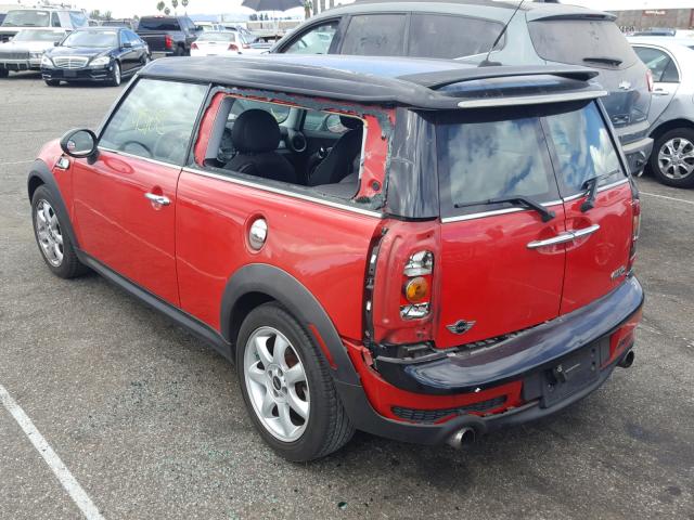 WMWMM3C54ATZ33024 - 2010 MINI COOPER S C RED photo 3