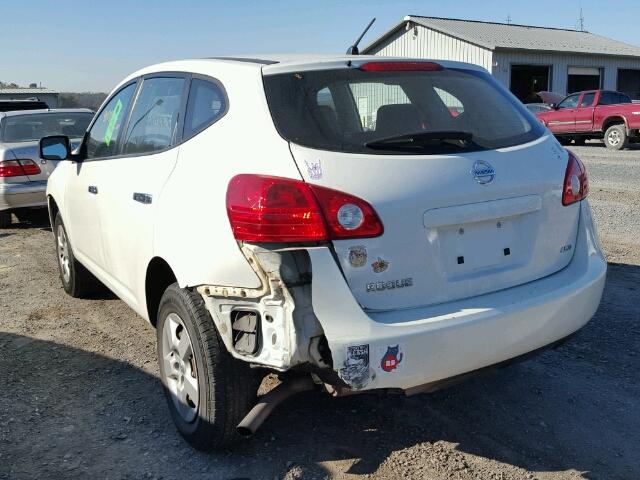 JN8AS5MVXAW143655 - 2010 NISSAN ROGUE S WHITE photo 3