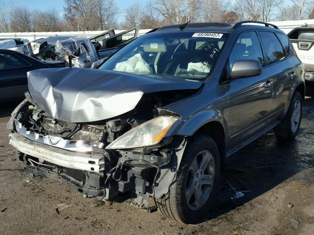 JN8AZ08W95W433683 - 2005 NISSAN MURANO SL GRAY photo 2