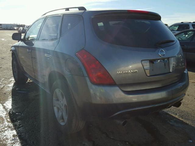 JN8AZ08W95W433683 - 2005 NISSAN MURANO SL GRAY photo 3