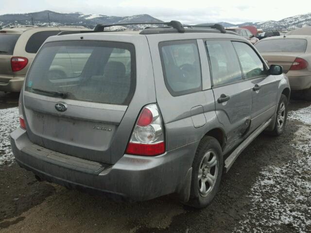 JF1SG63697H743605 - 2007 SUBARU FORESTER 2 SILVER photo 4
