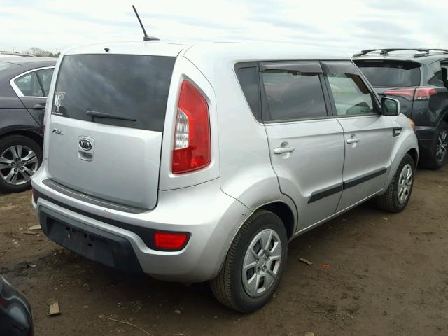 KNDJT2A5XC7443639 - 2012 KIA SOUL SILVER photo 4