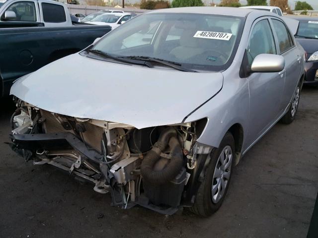 5YFBU4EEXDP143011 - 2013 TOYOTA COROLLA BA SILVER photo 2