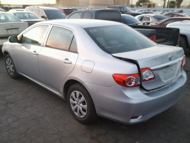 5YFBU4EEXDP143011 - 2013 TOYOTA COROLLA BA SILVER photo 3