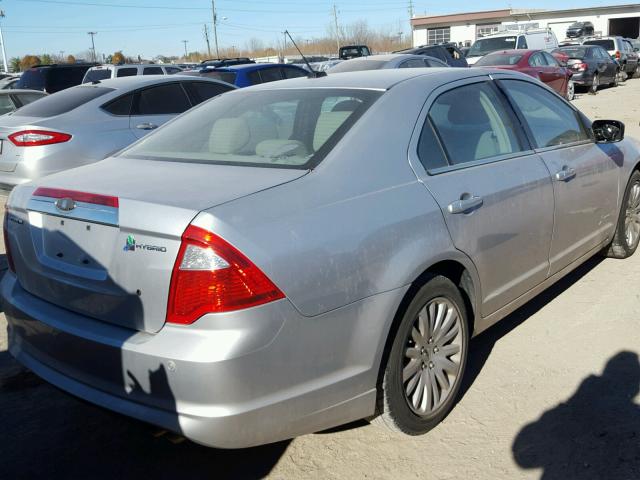 3FADP0L37BR145533 - 2011 FORD FUSION HYB SILVER photo 4