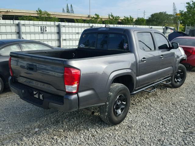 5TFAX5GN2GX055386 - 2016 TOYOTA TACOMA DOU GRAY photo 4