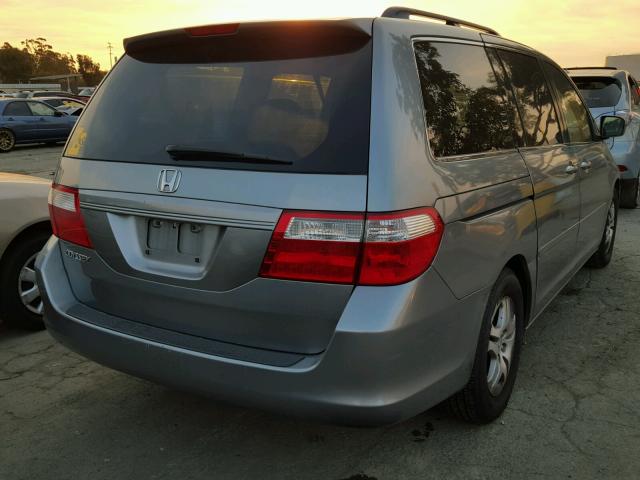 5FNRL38497B103307 - 2007 HONDA ODYSSEY EX BLUE photo 4