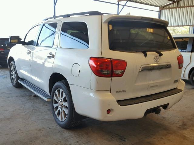 5TDKY5G10AS026027 - 2010 TOYOTA SEQUOIA LI WHITE photo 3