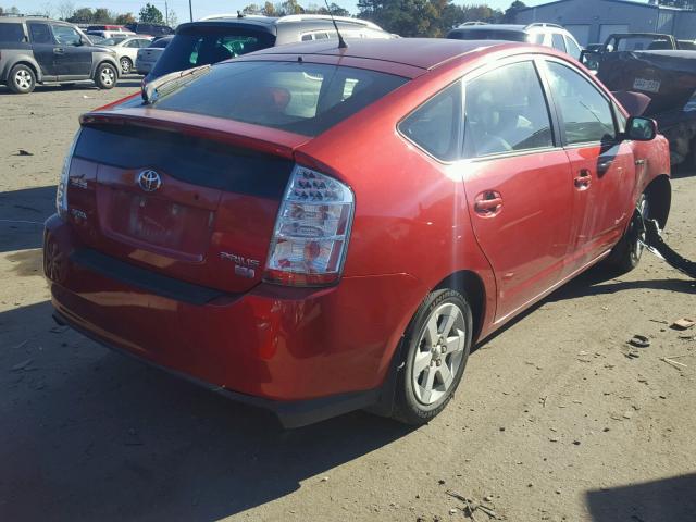 JTDKB20U797867076 - 2009 TOYOTA PRIUS RED photo 4