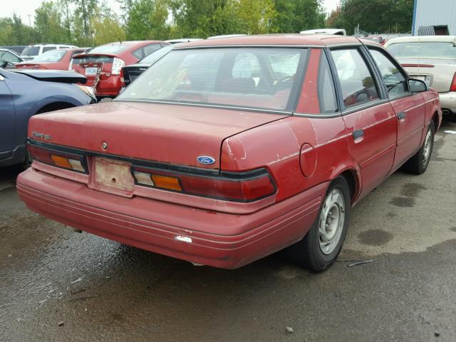 2FAPP36X3NB124159 - 1992 FORD TEMPO GL RED photo 4